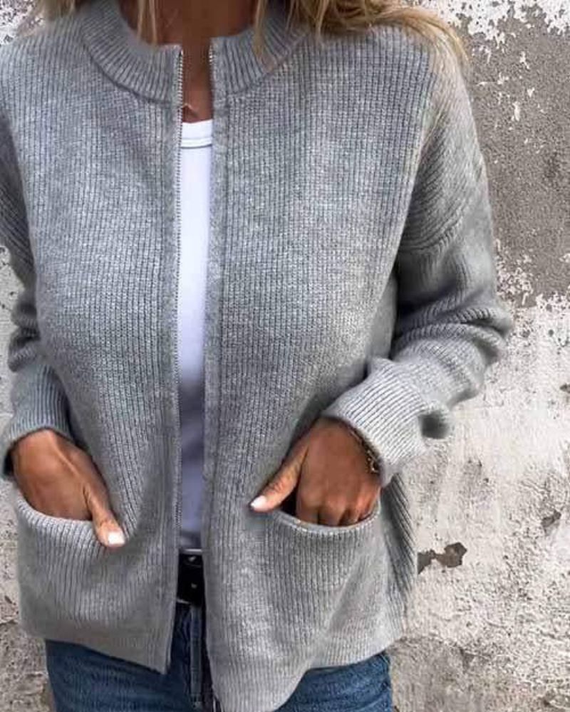 ZOYA | Cardigan cu fermoar pentru toamnă