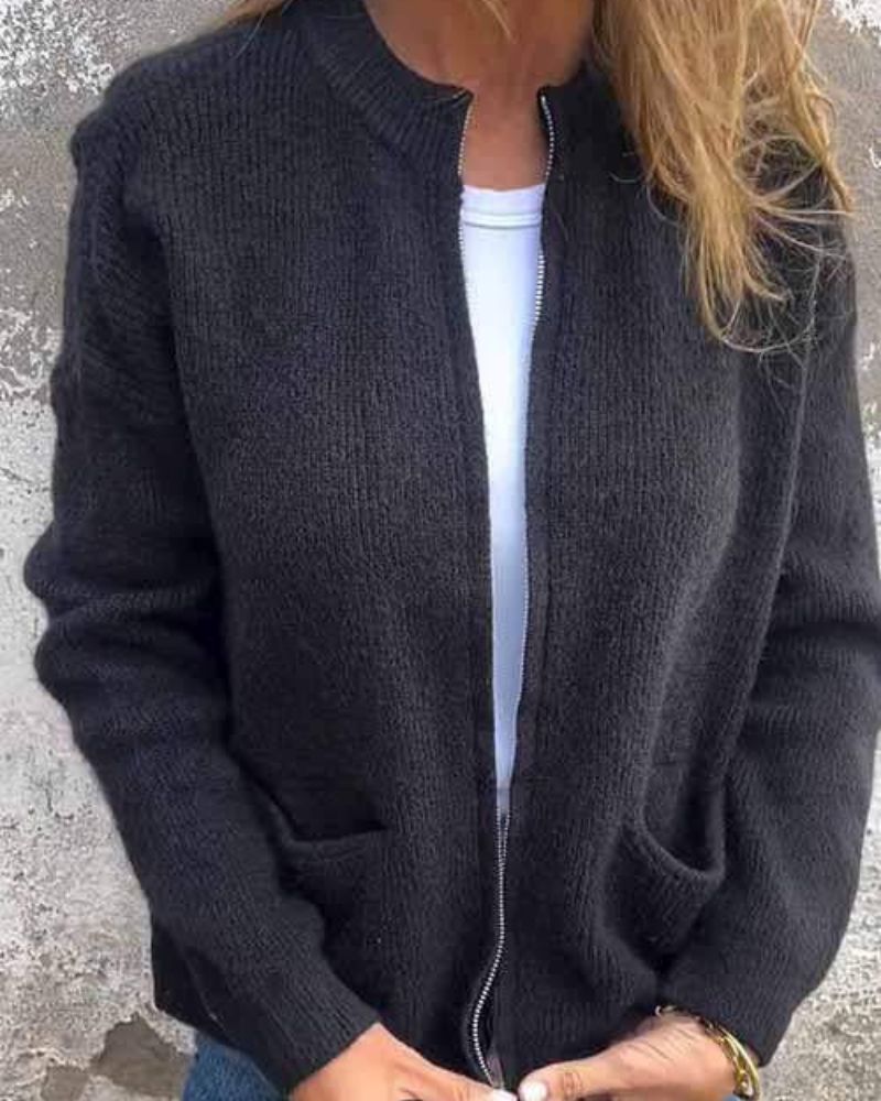 ZOYA | Cardigan cu fermoar pentru toamnă