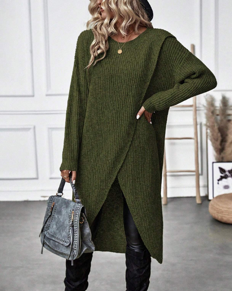 IGGY | Rochie Pulover din Amestec de Bumbac Stilată