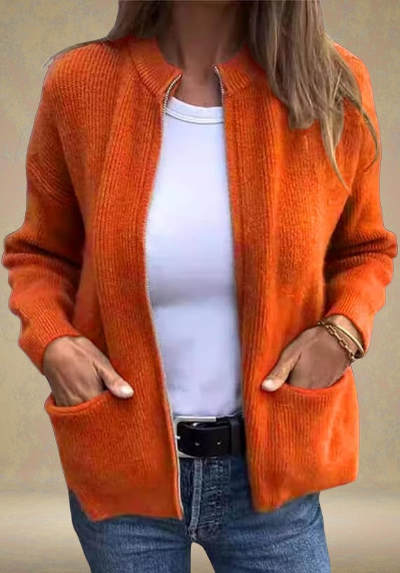 ZOYA | Cardigan cu fermoar pentru toamnă