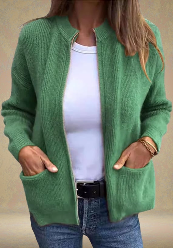 ZOYA | Cardigan cu fermoar pentru toamnă