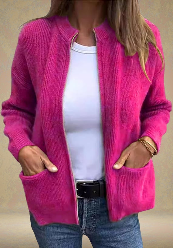 ZOYA | Cardigan cu fermoar pentru toamnă