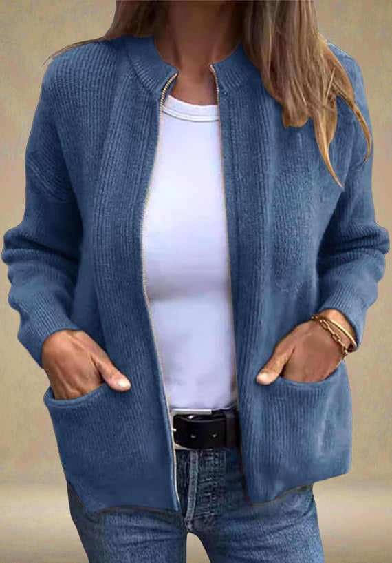 ZOYA | Cardigan cu fermoar pentru toamnă