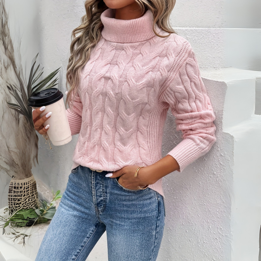 AMELIE | Pulover Elegant cu Guler Răsfrânt