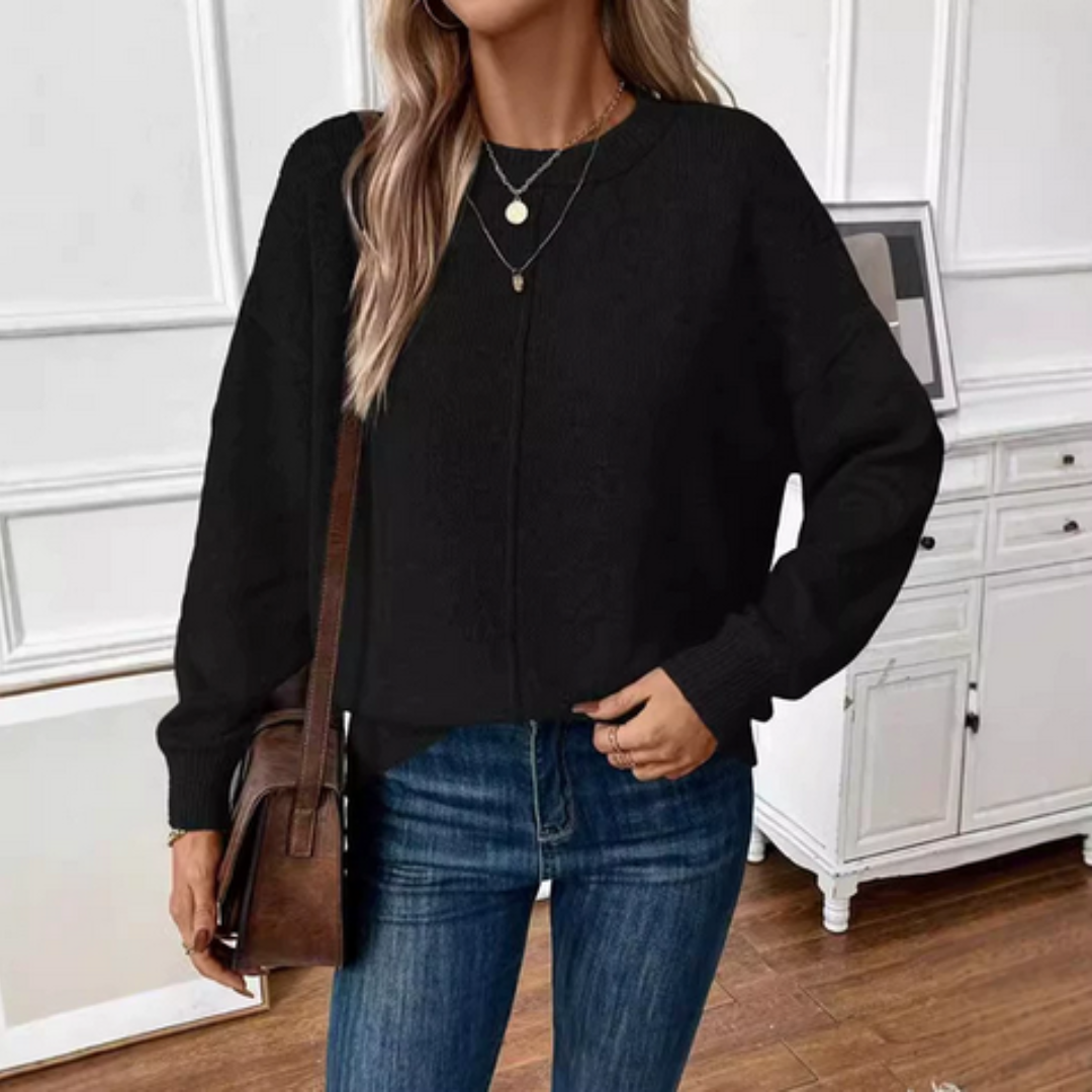 CHRYSA | Pulover Casual Din Tricot Moale